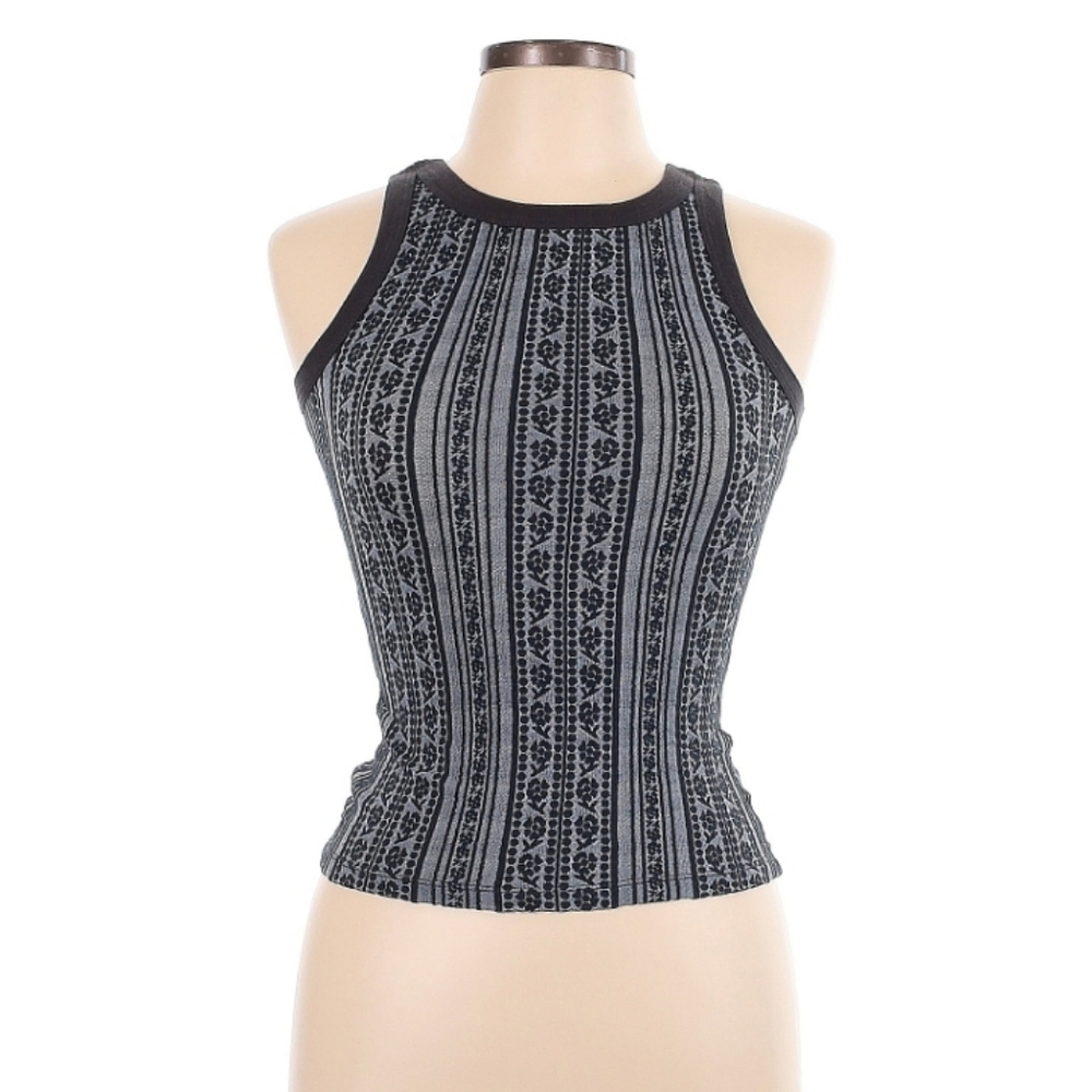 Diesel Black and Gray Striped Camisole